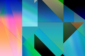 Fototapeta premium Digital abstract pattern and texture background. Overlapping squares Multi-colored (blue, green and white) for the background of cards, mobile phones, computer. With copy space.