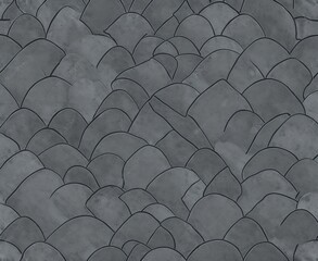 Fototapeta premium black stone wall background, Long black stone texture and textured background