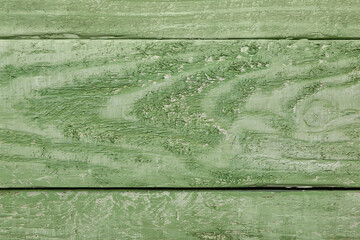 View of green weathered wooden texture as background