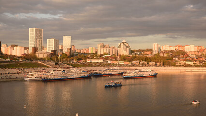 Naklejka premium city harbour bridge