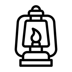 oil lamp line icon illustration vector graphic