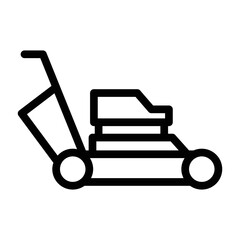 lawn mower line icon illustration vector graphic