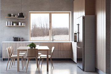 modern kitchen interior generate by AI