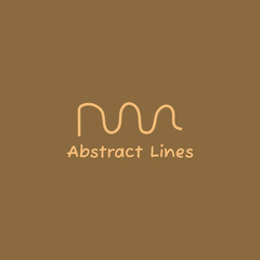 Wavy abstract line logo in brown color.