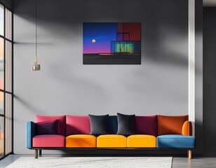 modern living room with sofa,  interior, sofa, room, furniture, home, living