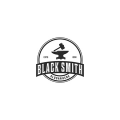 black smith logo template in white background