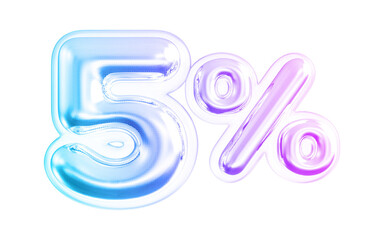 5 Percent Number Sale Gradient With Generative AI