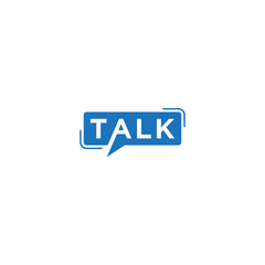 simple talk logo with chat bubble