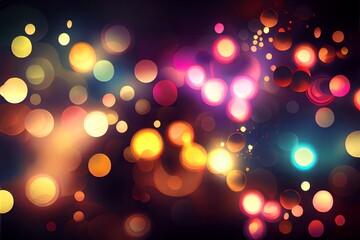 Colorful Illustration of abstract illuminated lights from a festival background generative ai