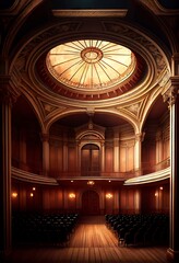 Obraz premium Illustration of music recital hall generative ai