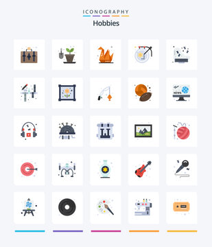 Creative Hobbies 25 Flat icon pack  Such As piano. grand. hobbies. hobbies. craft