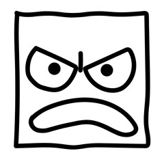 Expression Square Emoji Character