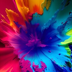 Fototapeta na wymiar Abstract flying splash liquid color paint waves