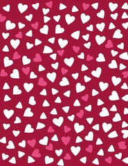valentine's day background with hearts. vector illustration