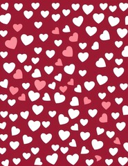 valentine's day background with hearts. vector illustration