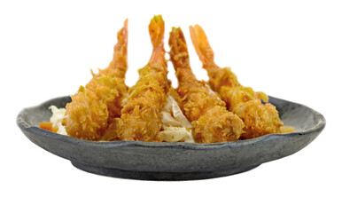 Deep fried shrimps in bread crumbs