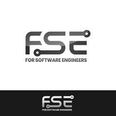 logo for software developer or engineer with modern, simple, bold and luxury style EPS vector format