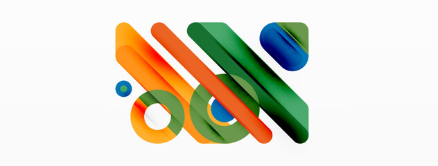 Creative geometric wallpaper. Minimal lines and circles background