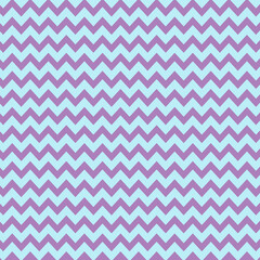 Purple waves zig zag seamless background texture. Popular zigzag chevron pattern on light blue background
