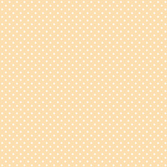 retro white and beige Polka dot seamleess pattern.Fashion polka dot fabric background   . 