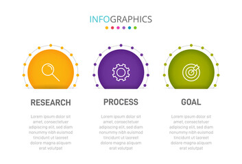 Vertical infographic design with icons and 3 options or steps. Thin line. Infographics business concept. Can be used for info graphics, flow charts, presentations, mobile web sites, printed materials.
