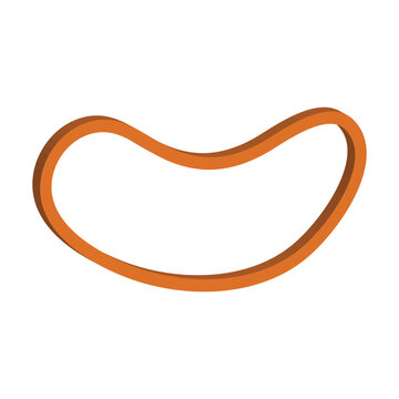 Elastic band rubber vector icon