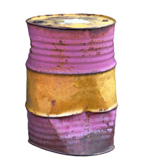 rusty oil barrel