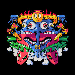 Toxic abstract face
