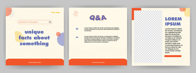 Social media unique facts, tips, tricks, did you know post banner layout templates, Unique Modern Editable Social Media banner template. Anyone can use this easy design for social media - vector