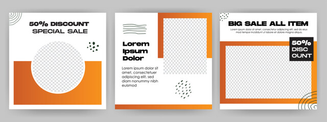 Unique Modern Editable Social Media banner template. Anyone can use this easy design promotion for social media. Modern elegant sales, discount promotions, Introducing new products, New Look - Vector