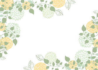 北欧, フレーム, 飾り, 花, 水彩, 背景, テンプレート, 緑, 柄, 蔦, かわいい, 葉っぱ, ナチュラル, 線画, ベクター, 手書き, アブストラクト, バックグラウンド, 手描き, ピンク, 線, フリーハンド, 華やか, グラデーション