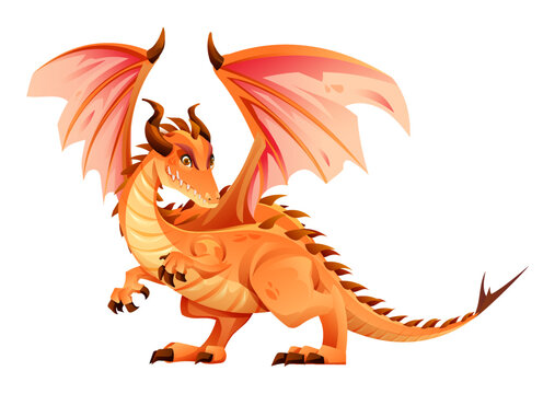Dragon character in cartoon style