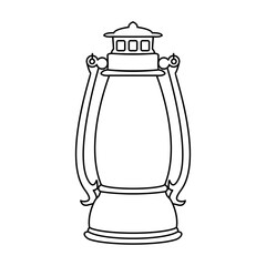 classic lantern icon. Hand drawn lantern. isolated on plain white