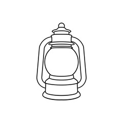 classic lantern icon. Hand drawn lantern. isolated on plain white