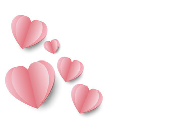 Valentines and Mother day hearts paper cut  png file 