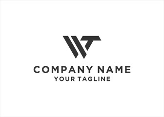  initial Letter WT Logo Design Vector
