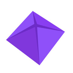 Purple Flat Origami Shape 7