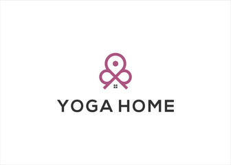 Yoga home House logo design template