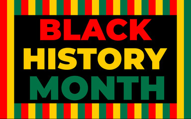Black history month 2023 Celebration Background.  Black History Month text with human Fist and Seamless Pattern. Celebrated annually in February in the USA and Canada.