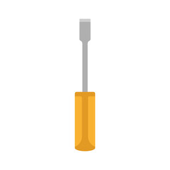 Flat Head Screwdriver Flat Illustration. Clean Icon Design Element on Isolated White Background