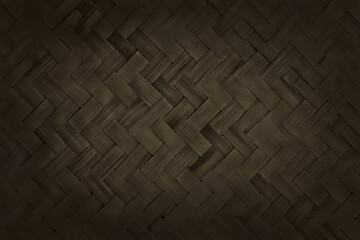 Brown weave bamboo pattern, woven rattan mat texture for background and design art work.