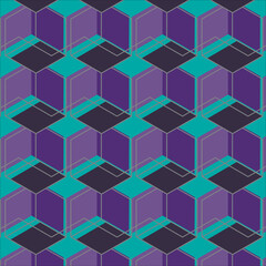 seamless pattern abstract cube shape