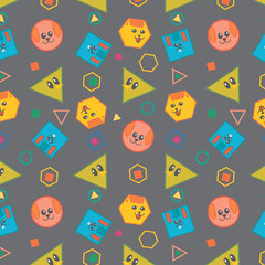 cute animal face shape seamless patern
