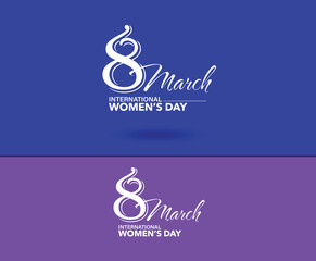 Women's Day typography, icon, symbol, logo, mnemonic, and theme concept