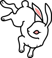 Rabbit Cartoon. Cute Rabbit Cartoon. Bunny Cartoon. Cute Bunny Cartoon with Easter Egg.