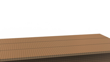 Wooden kitchen table top empty dining table