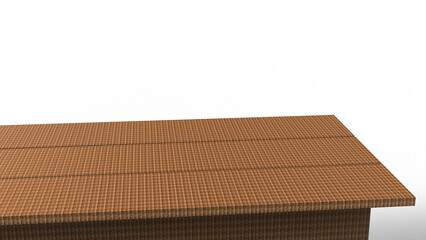 Wooden kitchen table top empty dining table