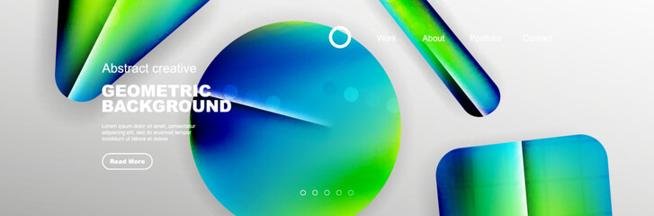 Bright glossy overlapping geometric shapes background. Vector Illustration For Wallpaper, Banner, Background, Card, Book Illustration, landing page