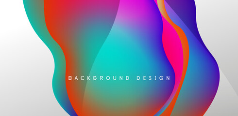 Abstract background fluid bubbles and wave elements. Template for covers, templates, flyers, placards, brochures, banners