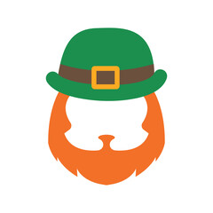 Saint Patrick's Day element of characters leprechaun with green hat